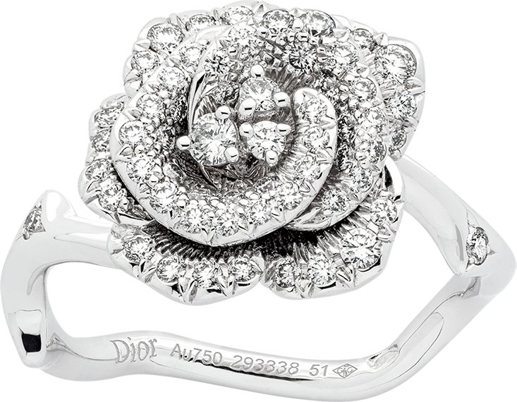 Small Rose Dior Bagatelle Ring Front view Front view