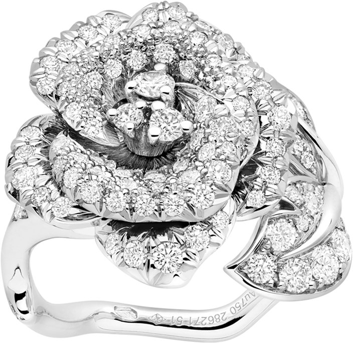 Medium Rose Dior Bagatelle Ring Front view