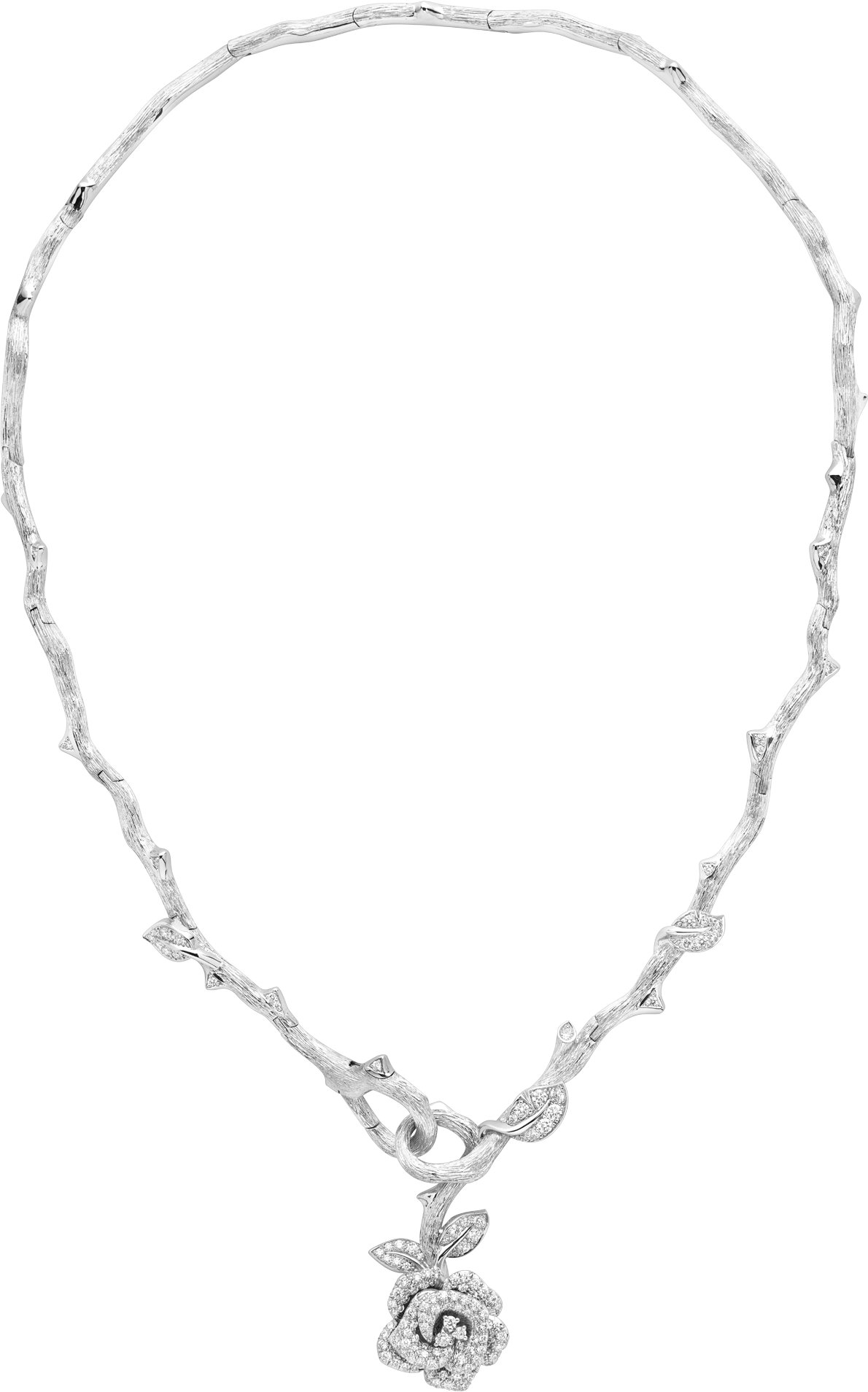 Rose Dior Bagatelle Necklace White Gold and Diamonds DIOR