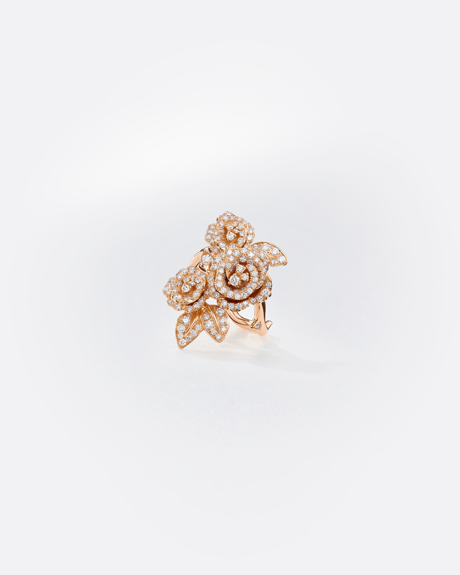 Rose Dior Bagatelle Ring Pink Gold and Diamonds E04