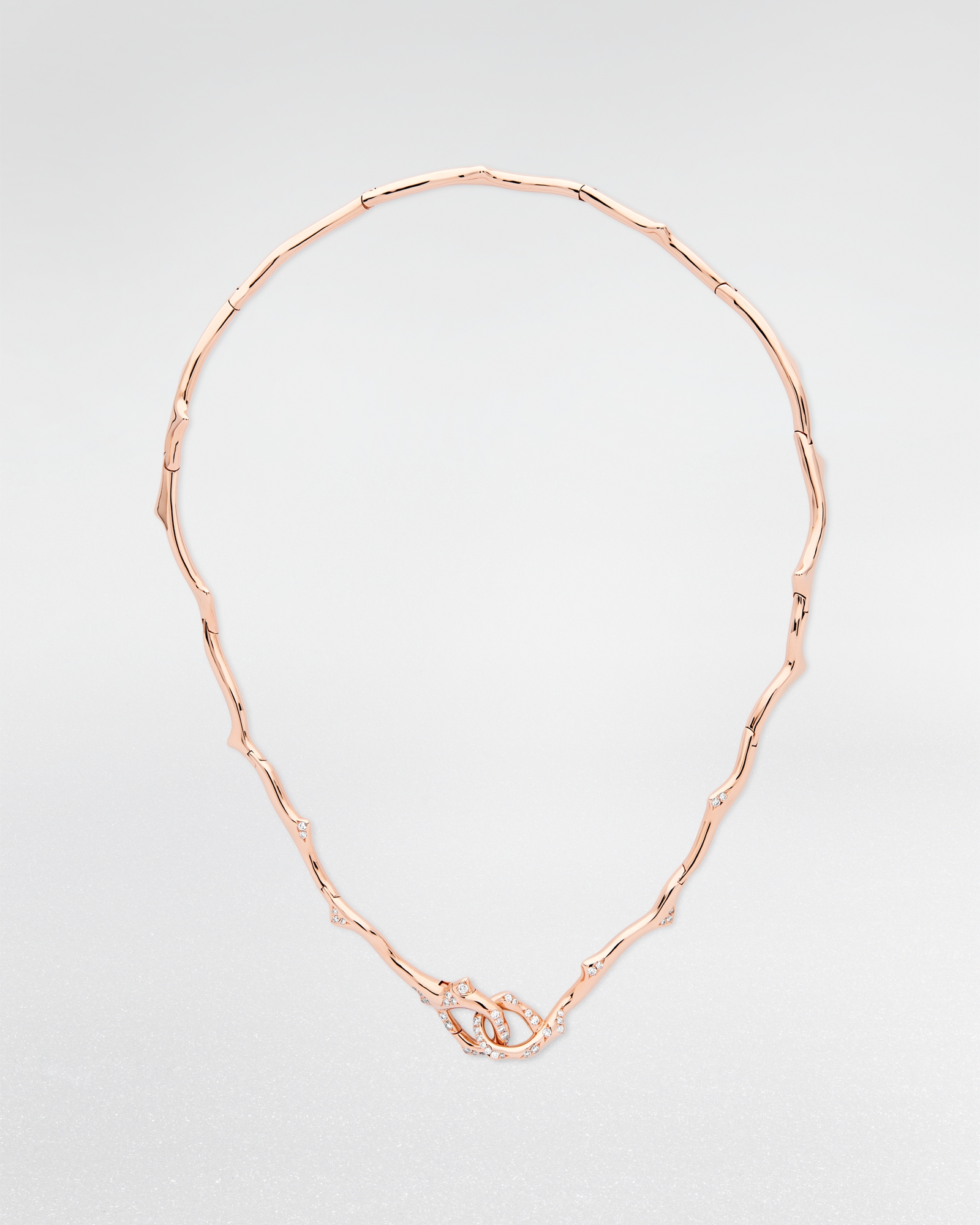 Bois de Rose 項鍊 玫瑰金和鑽石 E01