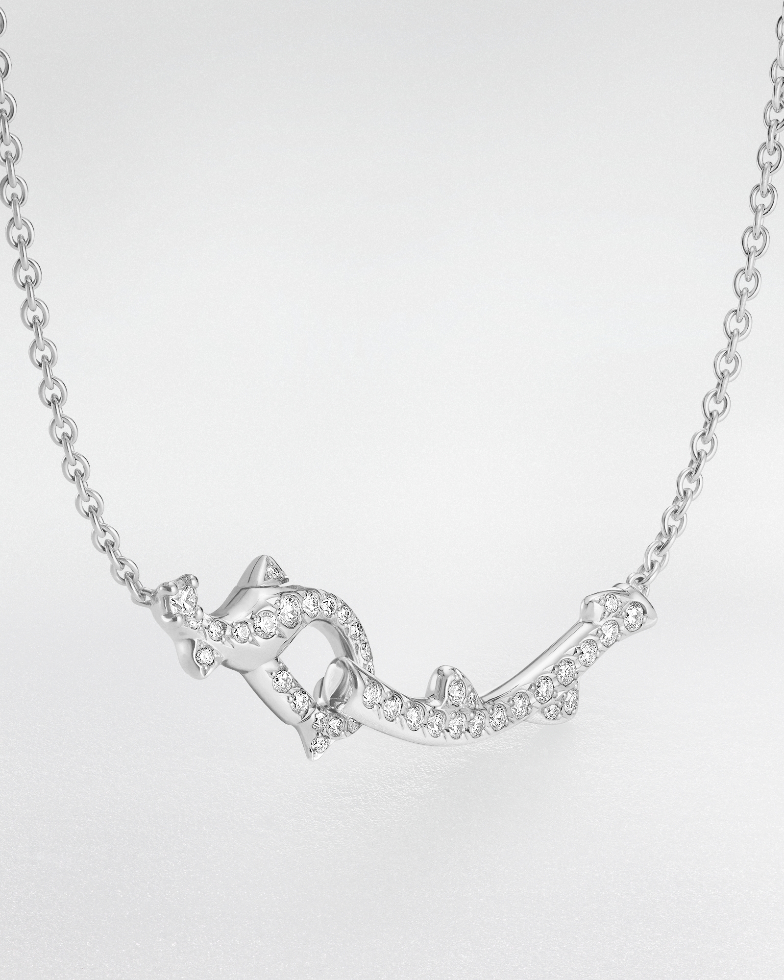 Bois de Rose ネックレス ホワイトゴールド & ダイヤモンド E02