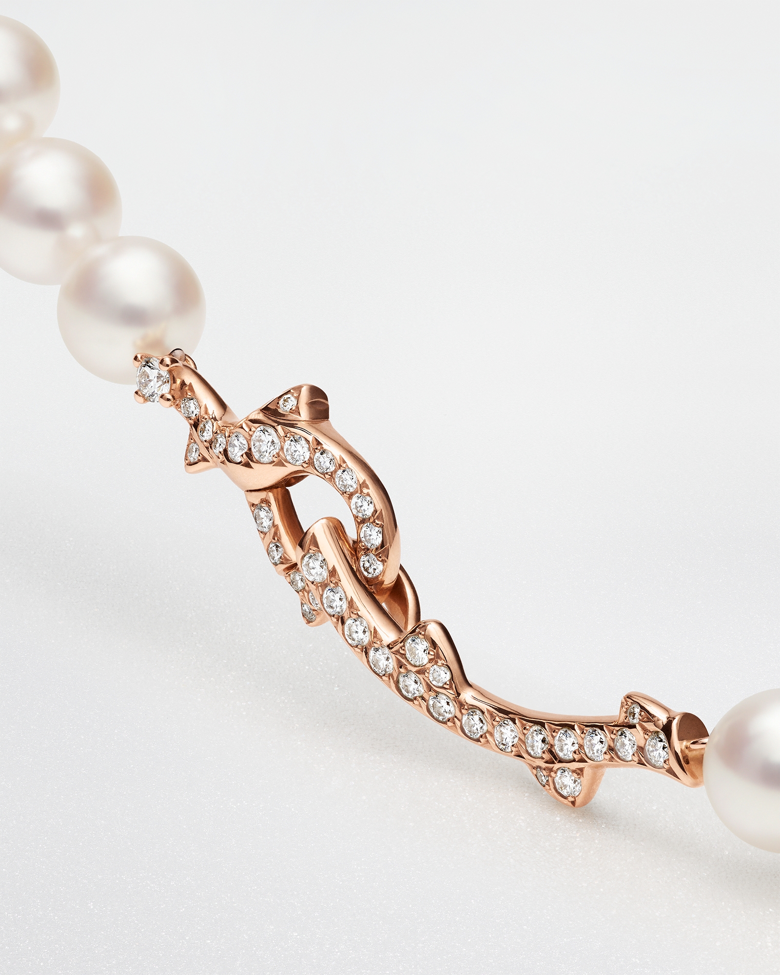 Bois de Rose ネックレス ピンクゴールド・淡水パール・ダイヤモンド E02