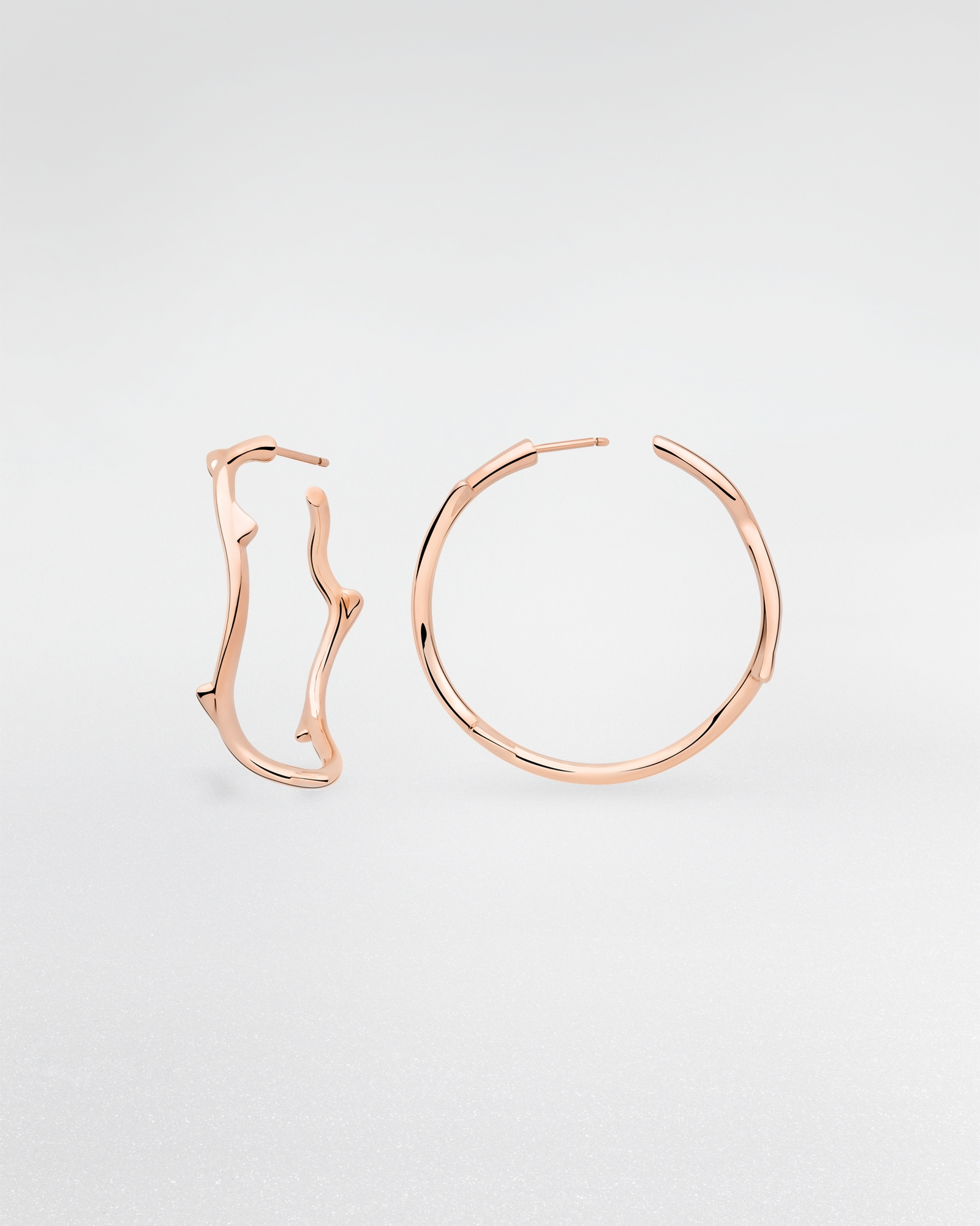 Boucles d'oreilles Bois de Rose Or rose E01