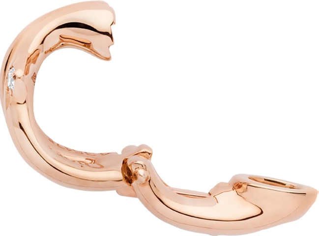 Bois de Rose Single Ear Cuff Pink Gold and Diamonds DIOR