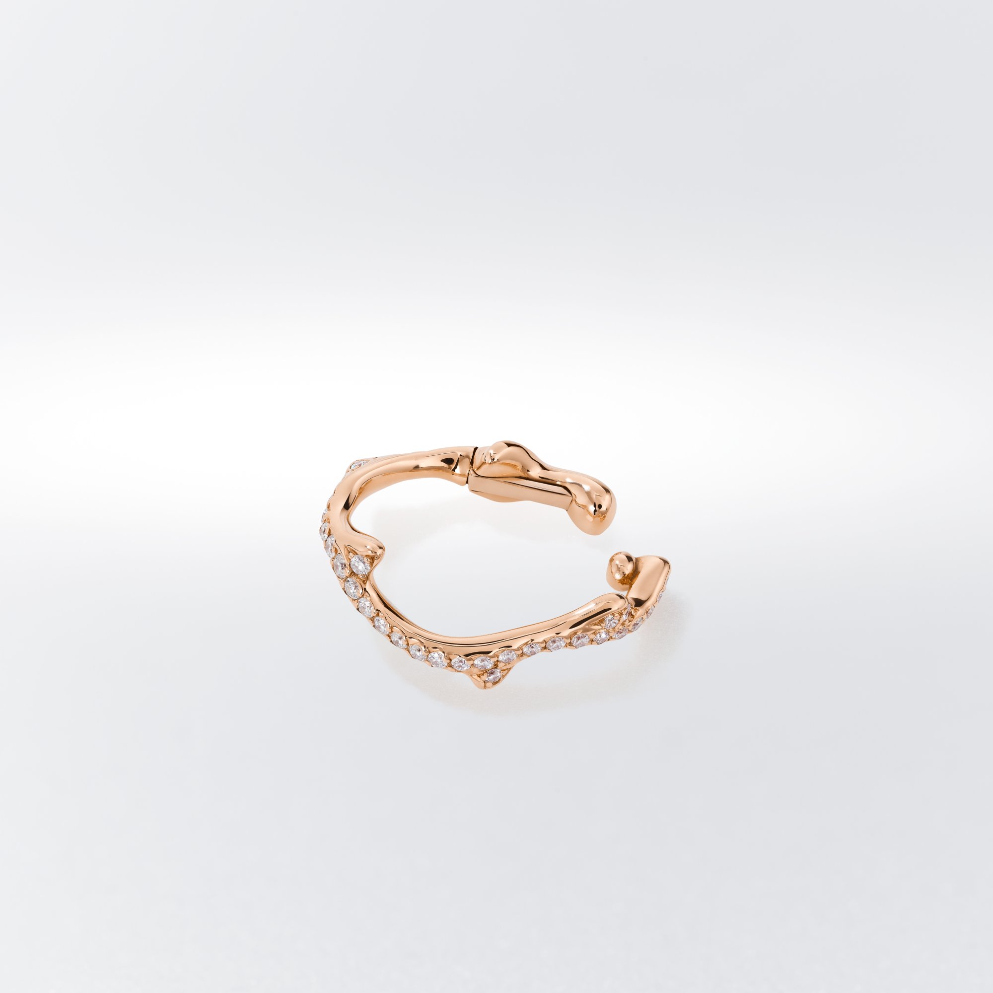 Bois de Rose Single Ear Cuff Three quarter closed view