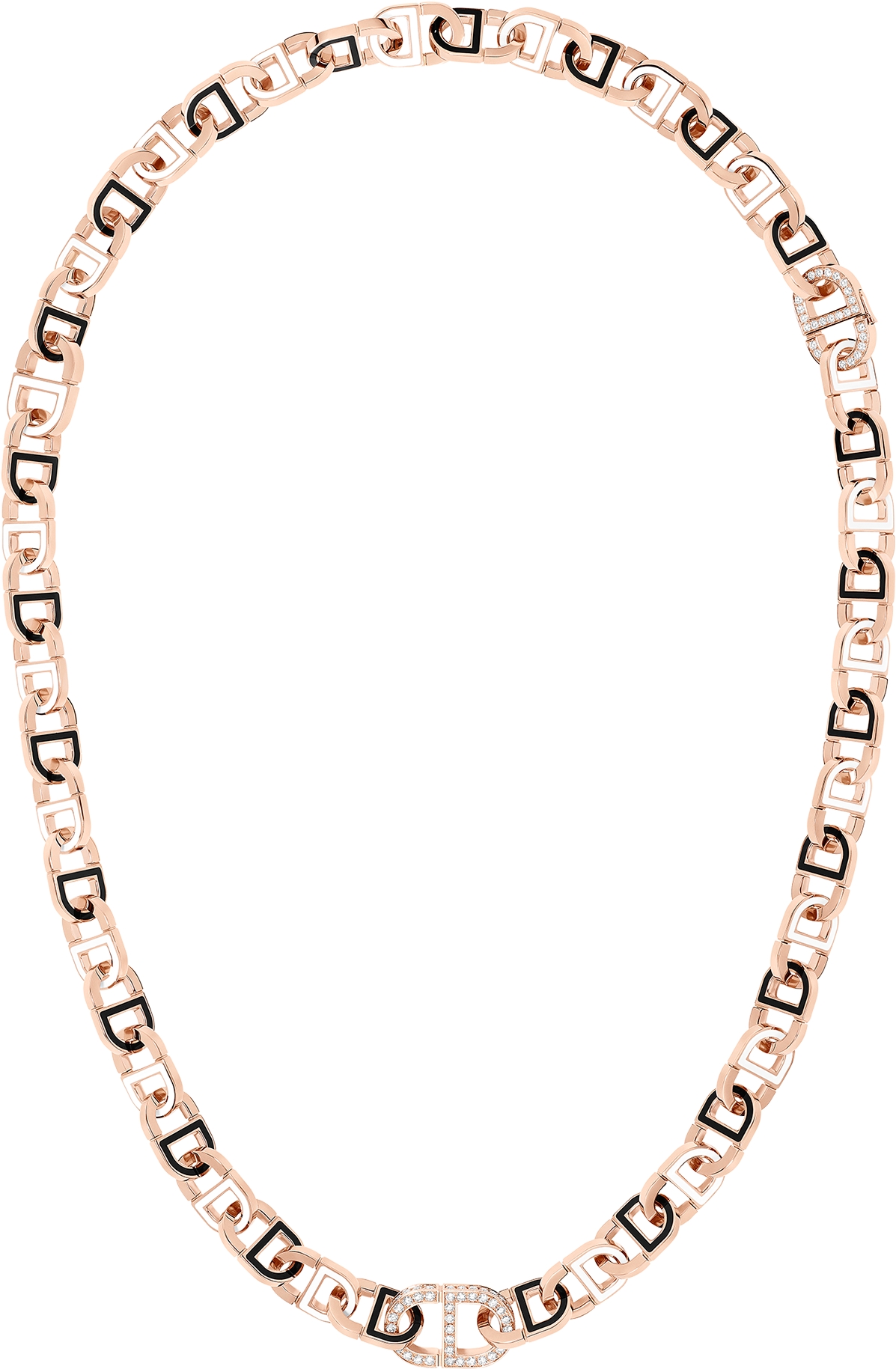 CD 26S MULTI CHARM LAYERED DIOR NECKLACE WITH PEARL DROP IN GOLD TONE 631779