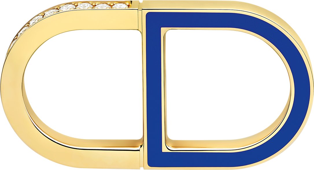 Color Dior Modular Necklace and Ring Yellow Gold, Diamonds and Lacquer ...