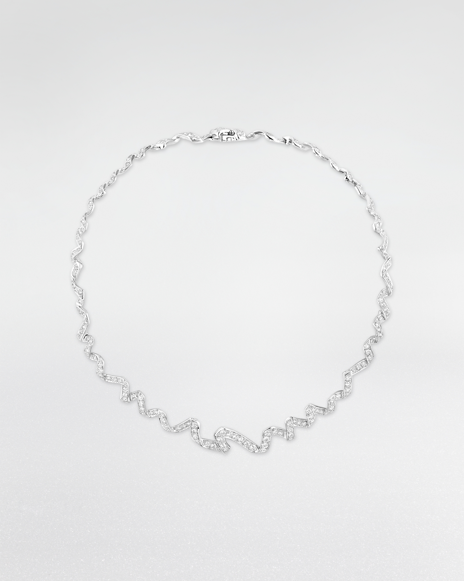 Collier Couture Dior Or blanc et diamants E01