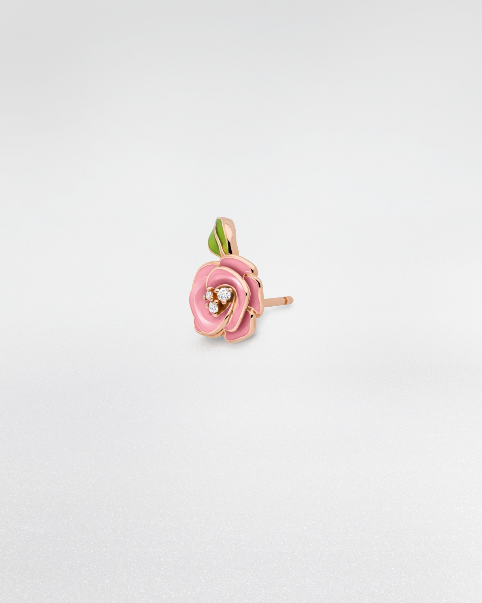 Diorette Single Earring Pink Gold, Diamonds and Lacquer E04