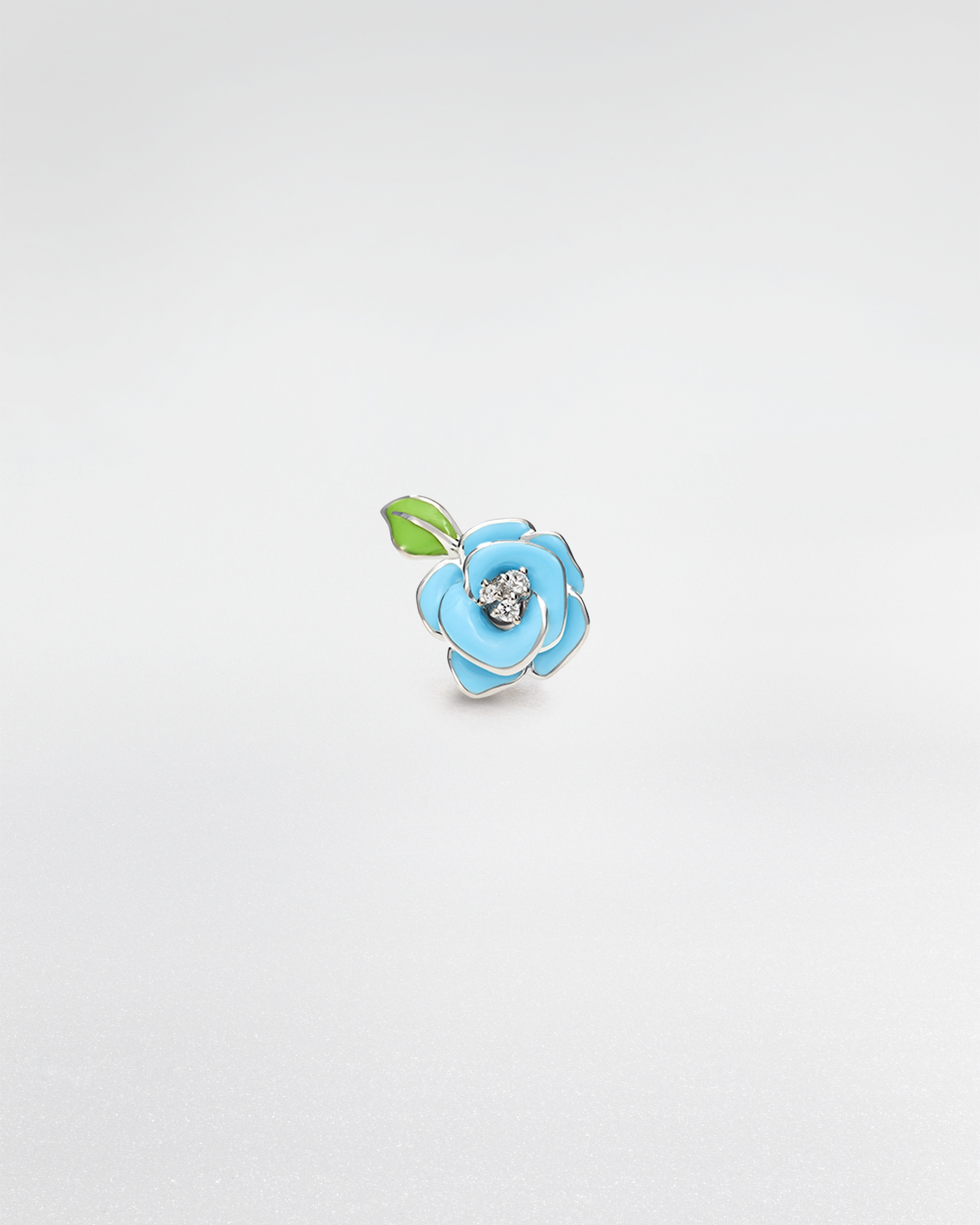 Diorette Single Earring White Gold, Diamonds and Lacquer E01