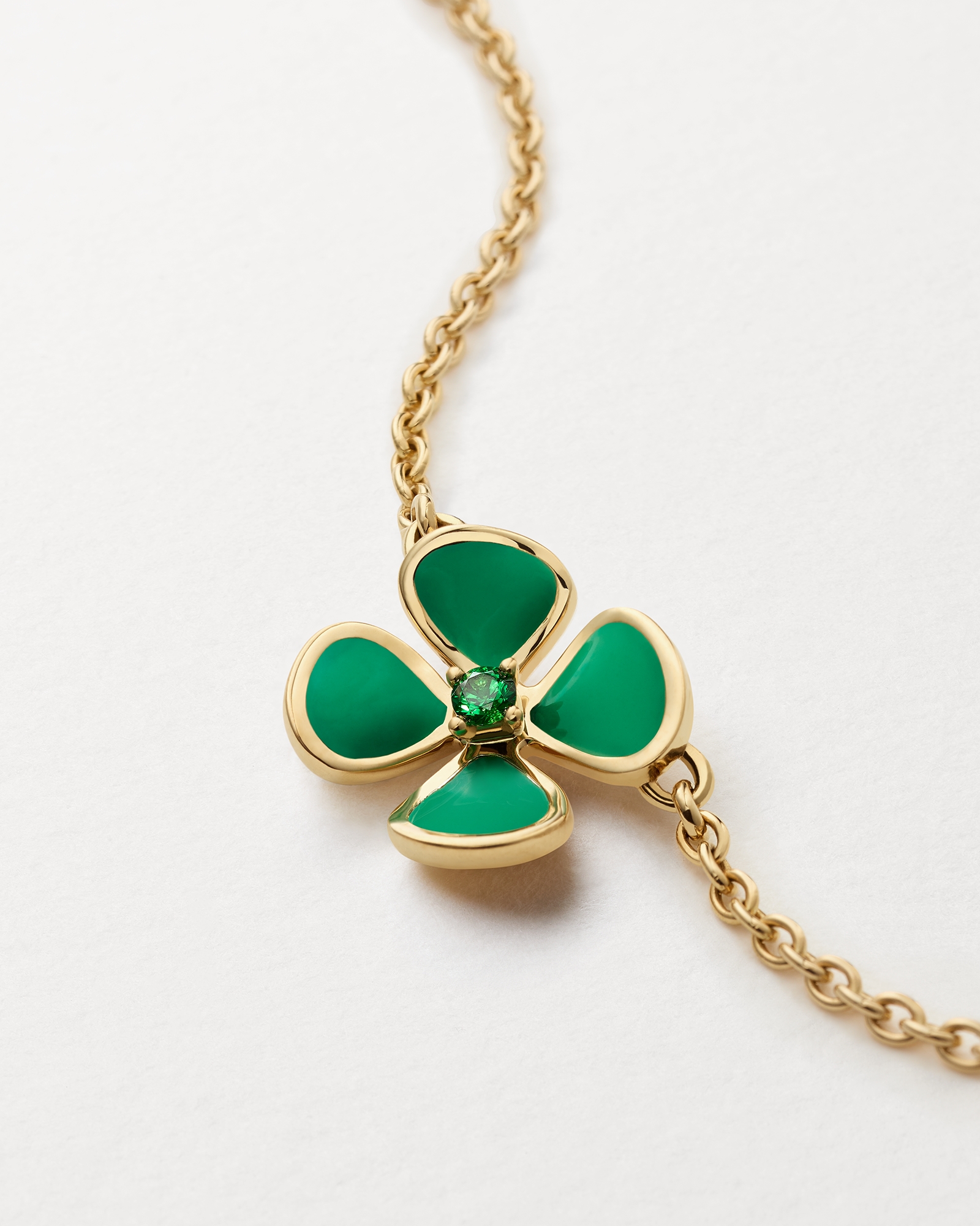 Collana Diorette Oro giallo, tsavorite e lacca E03