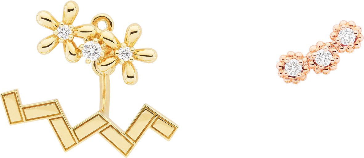 Galons Dior Earrings Three quarter closed view