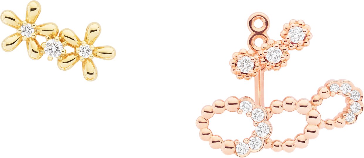 Galons Dior Earrings Three quarter opened view
