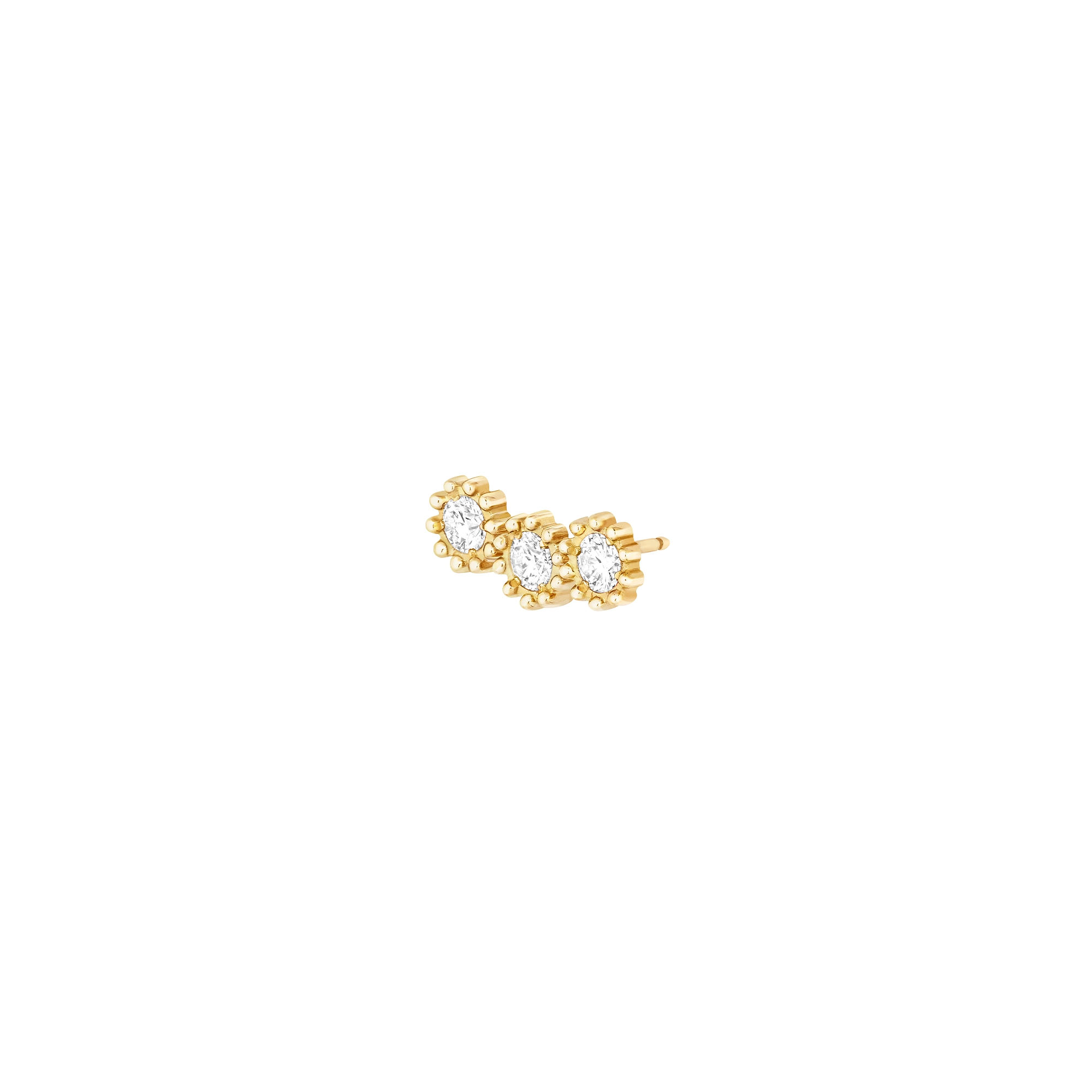 Mimirose Single Earring Yellow Gold and Diamonds E04