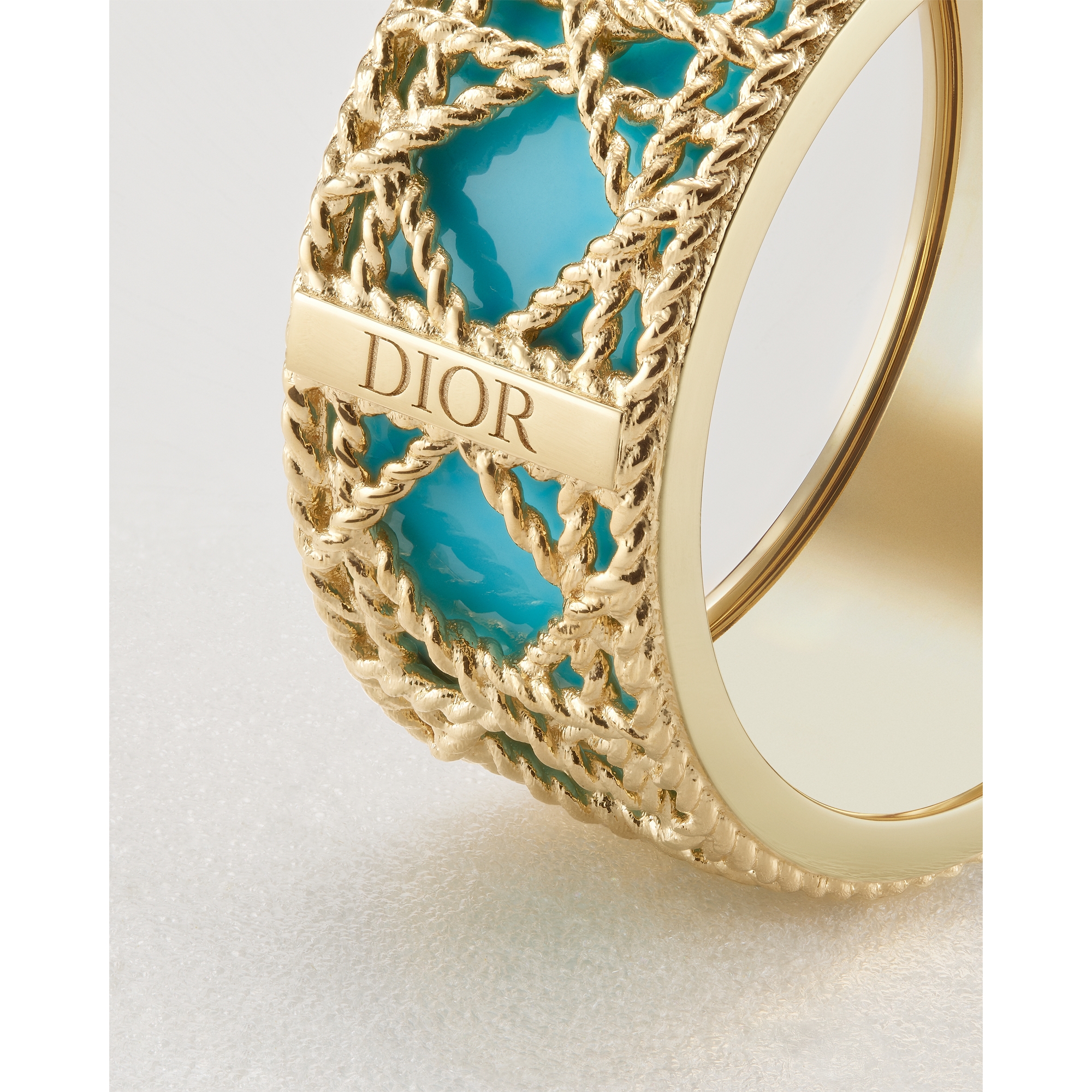 Bague My Dior Or jaune et laque E03