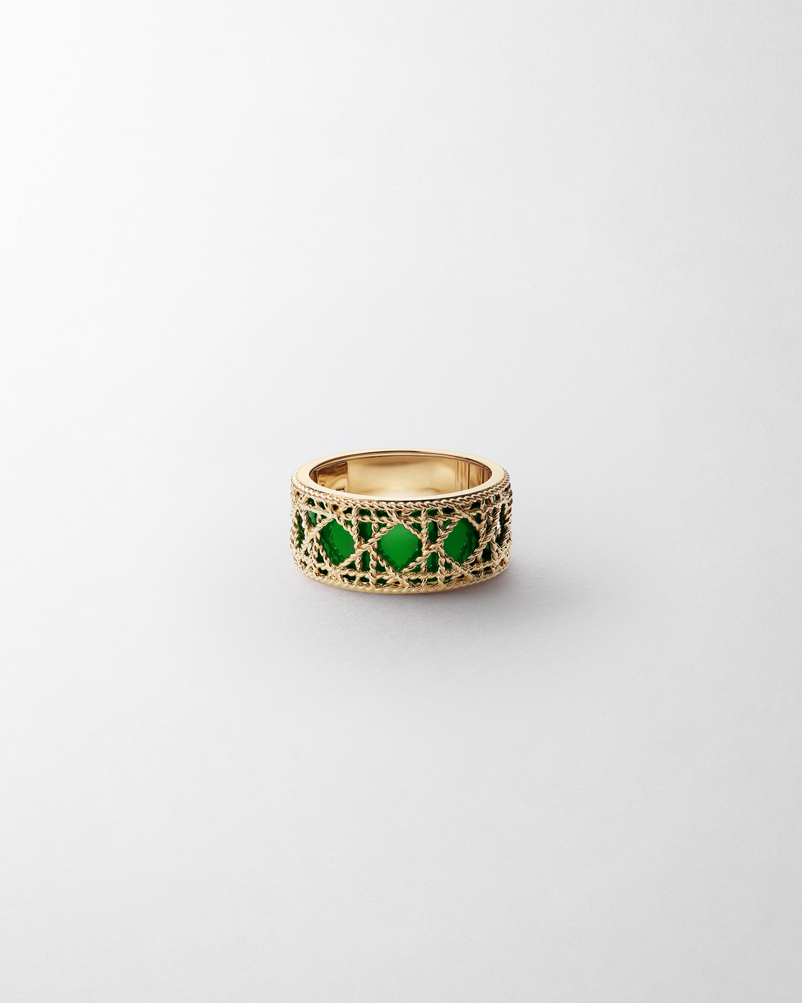 My Dior Ring Yellow Gold and Green Lacquer E01
