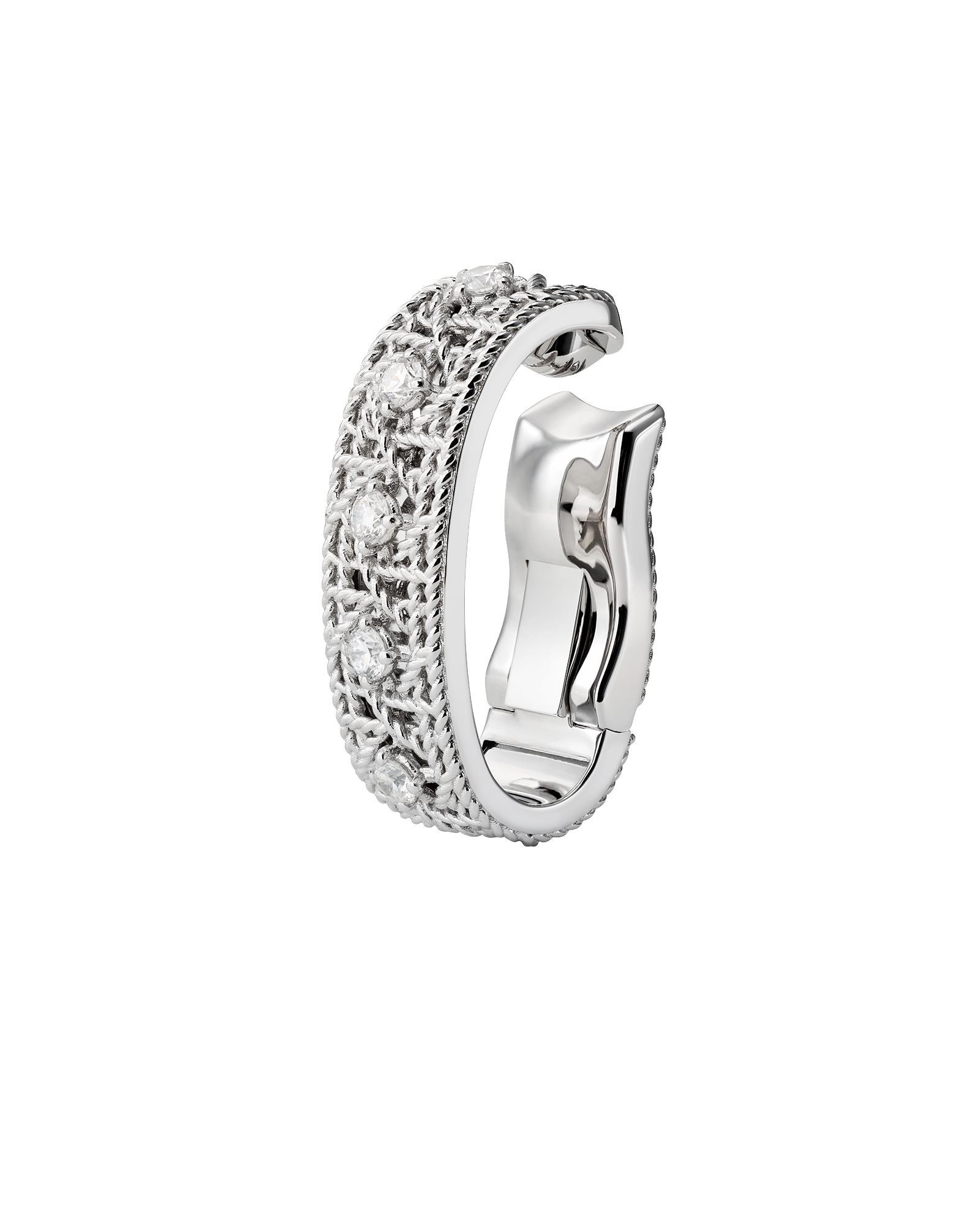 Gioiello da orecchio singolo My Dior Oro bianco e diamanti E02