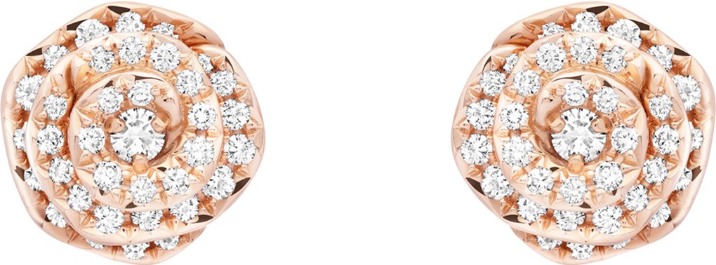 Brincos Rose Dior Couture grandes aria_frontView