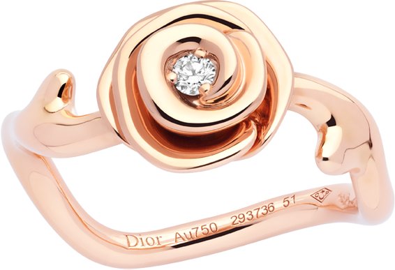 Small Rose Dior Couture Ring Front view