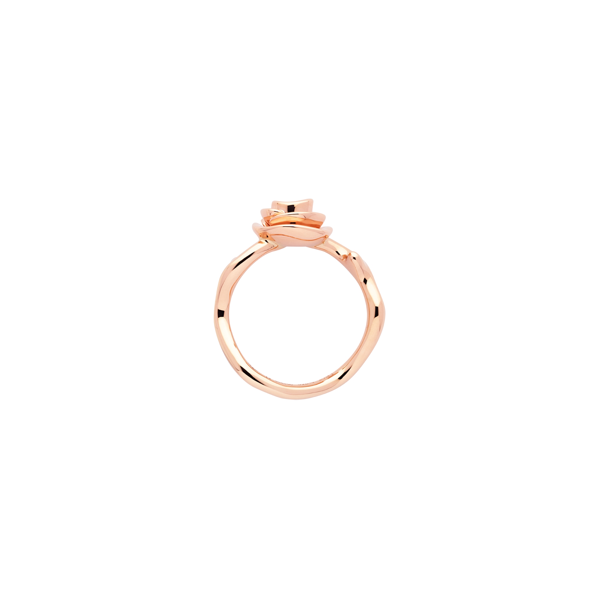 Small Rose Dior Couture Ring Pink Gold and Diamonds E03
