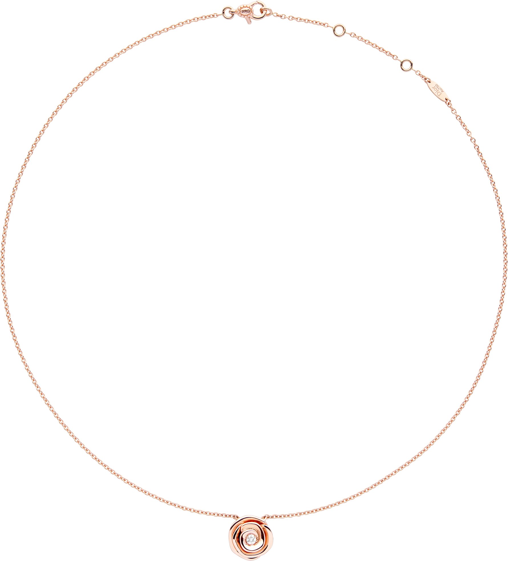 Large Rose Dior Couture Necklace Front view