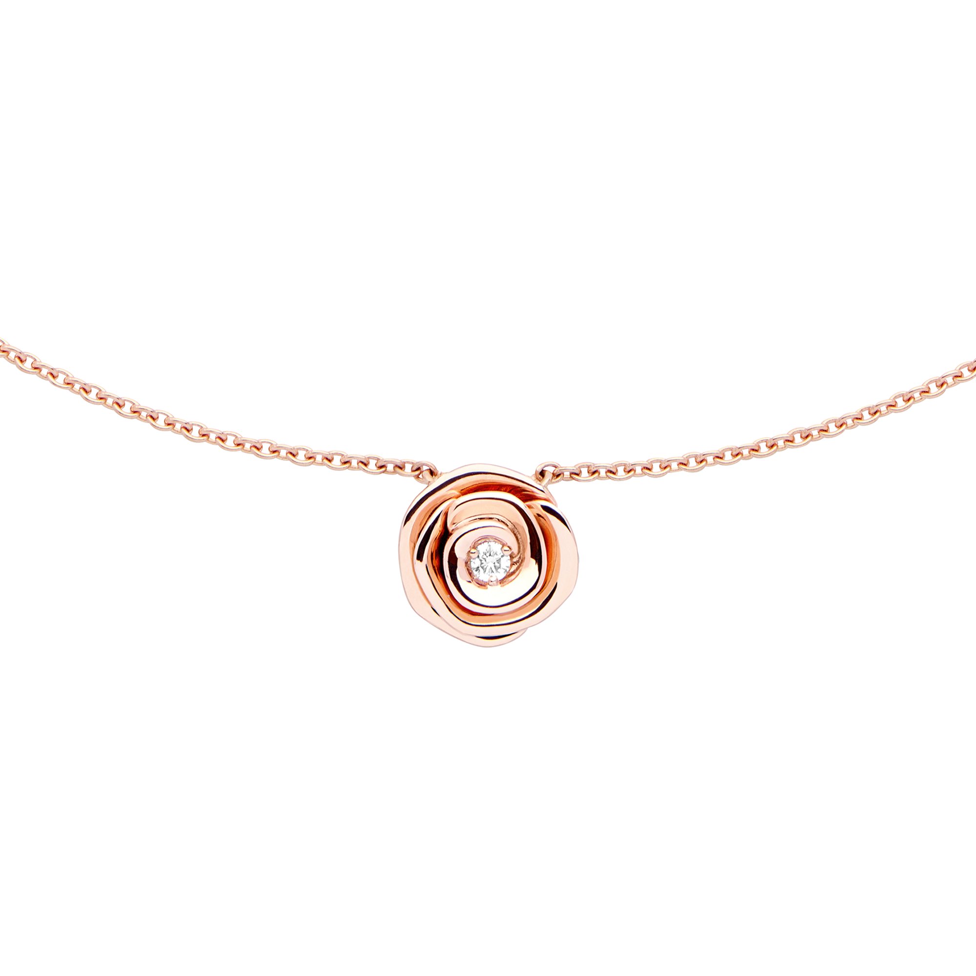 Large Rose Dior Couture Necklace Front view
