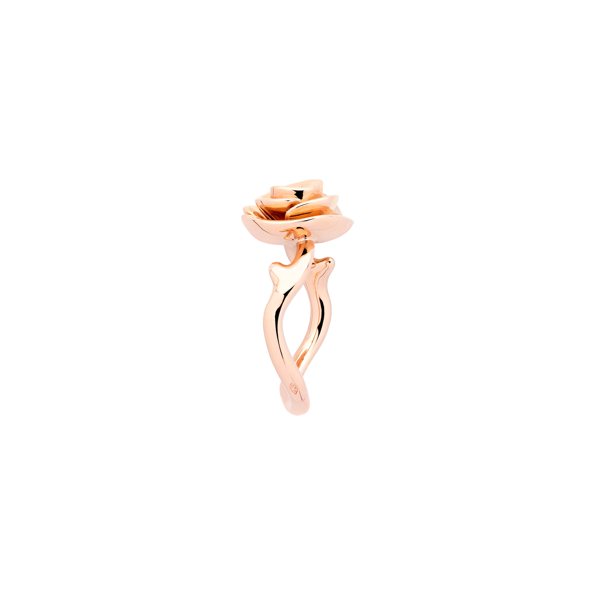 Grote Rose Dior Couture-ring Roségoud en diamanten E02