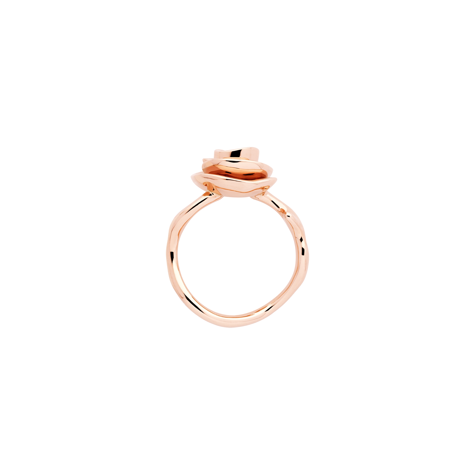 Grote Rose Dior Couture-ring Roségoud en diamanten E03