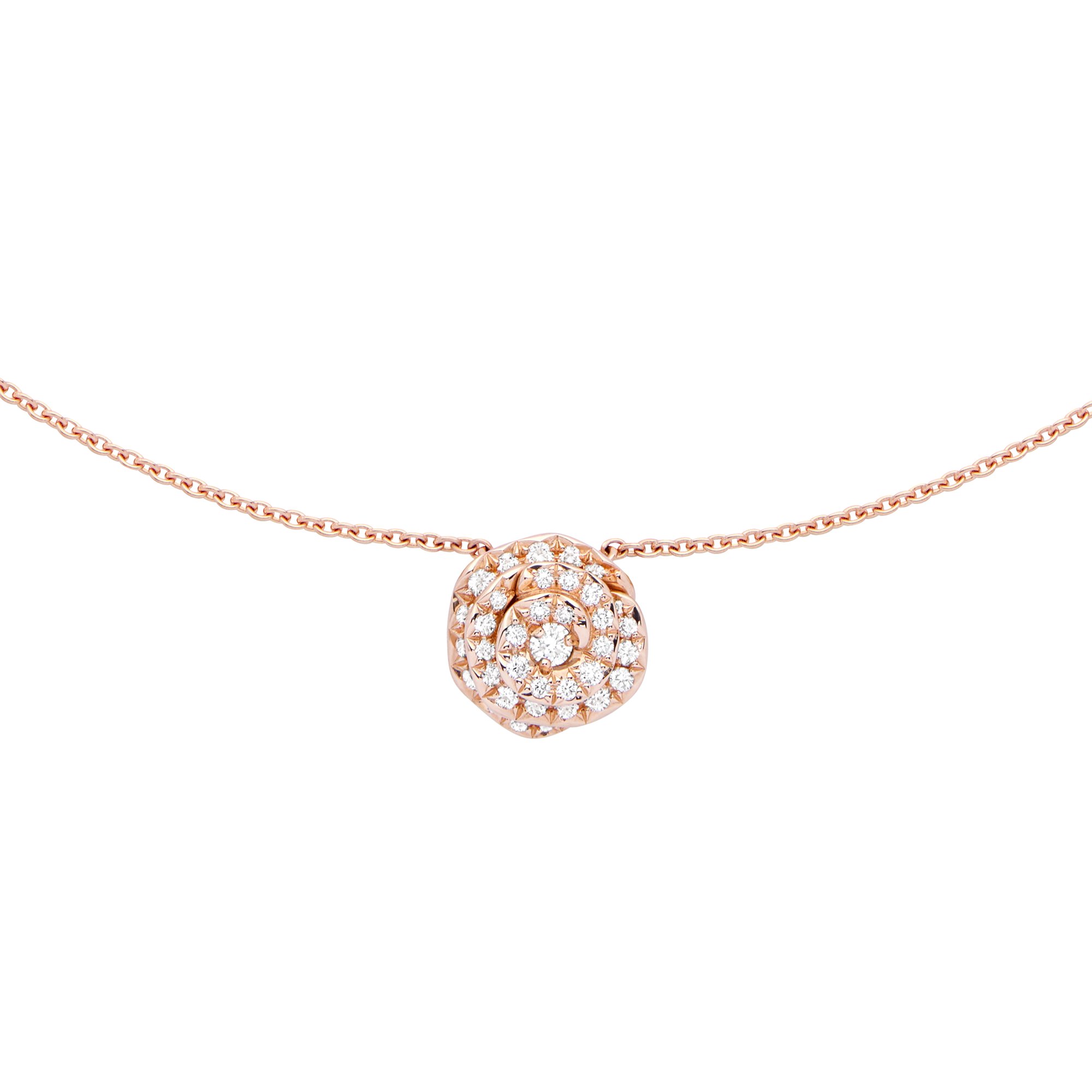 Large Rose Dior Couture Necklace Front view