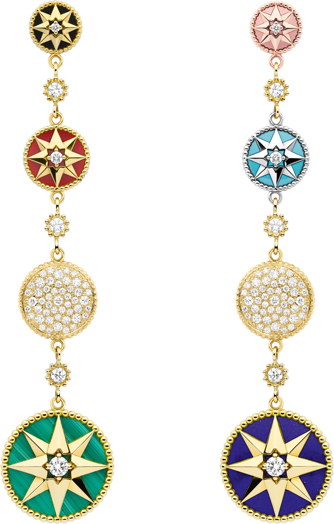 Rose des Vents Earrings Front view Front view