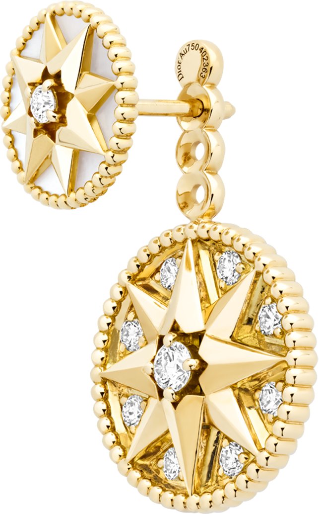 Rose des Vents Single Earring Three quarter opened view