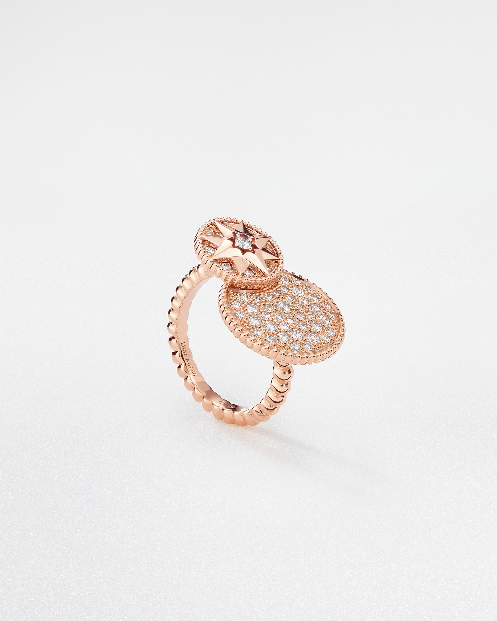 Rose des Vents 戒指 玫瑰金和鑽石 E02