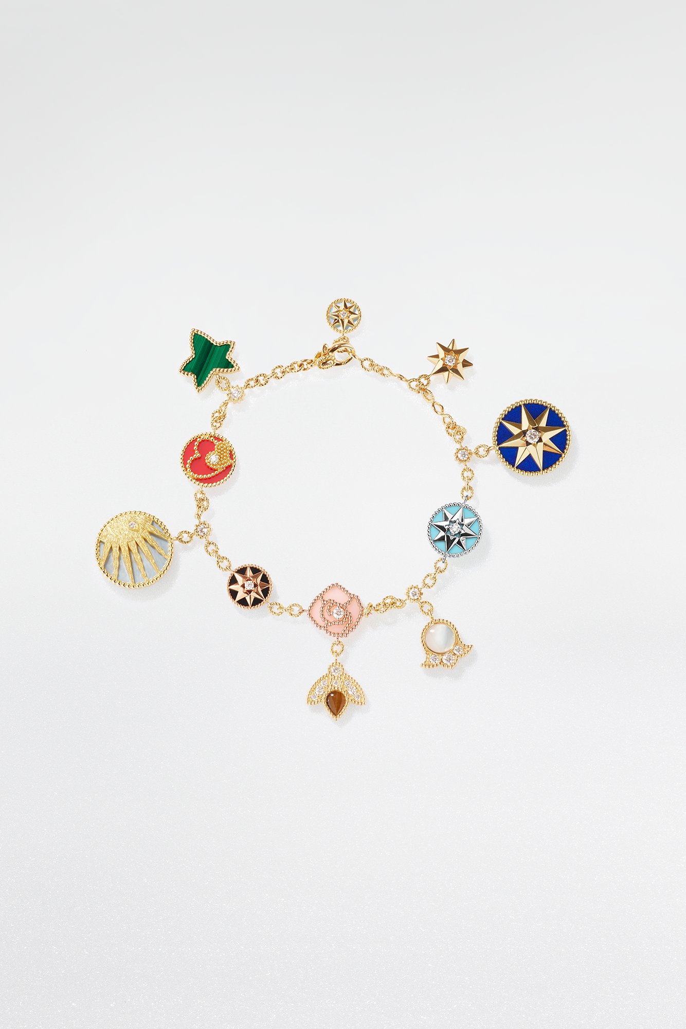 DIOR | Charms ブレスレット イエロー & ピンク & ホワイト DIOR | Charms ブレスレット イエロー & ピンク & ホワイト