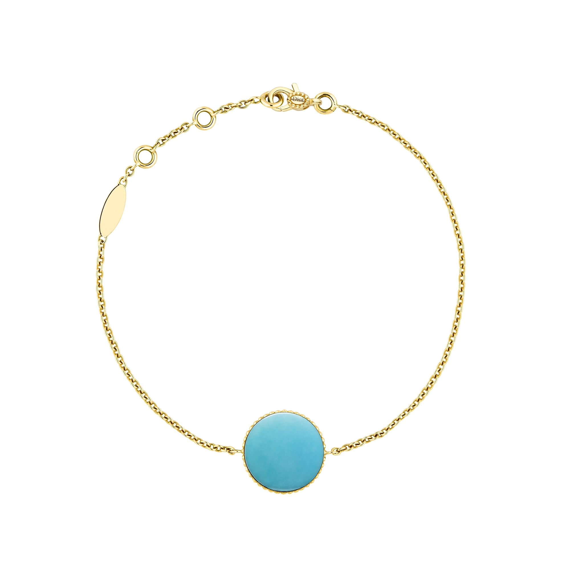Bracelet Rose des Vents Or jaune, diamant et turquoise E07