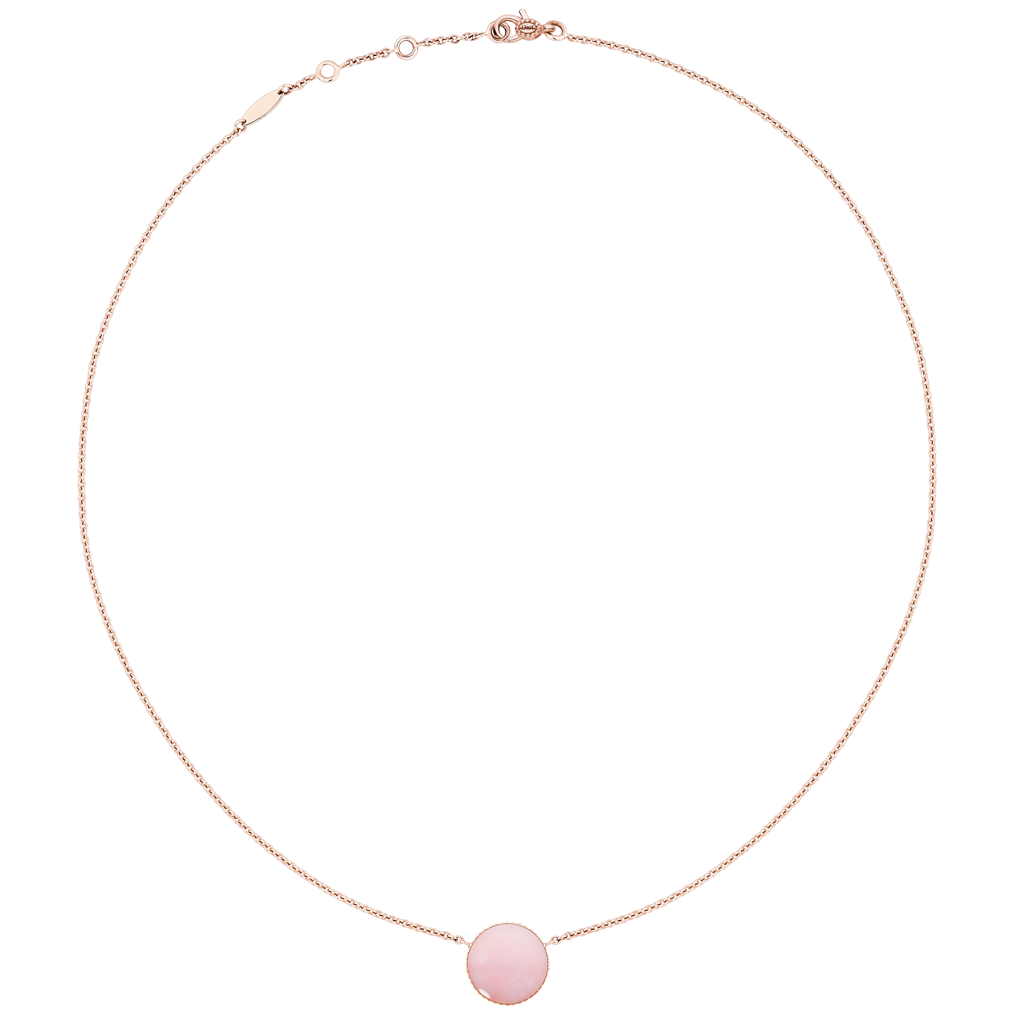 Collier Rose des Vents Or rose, diamant et opale rose E07