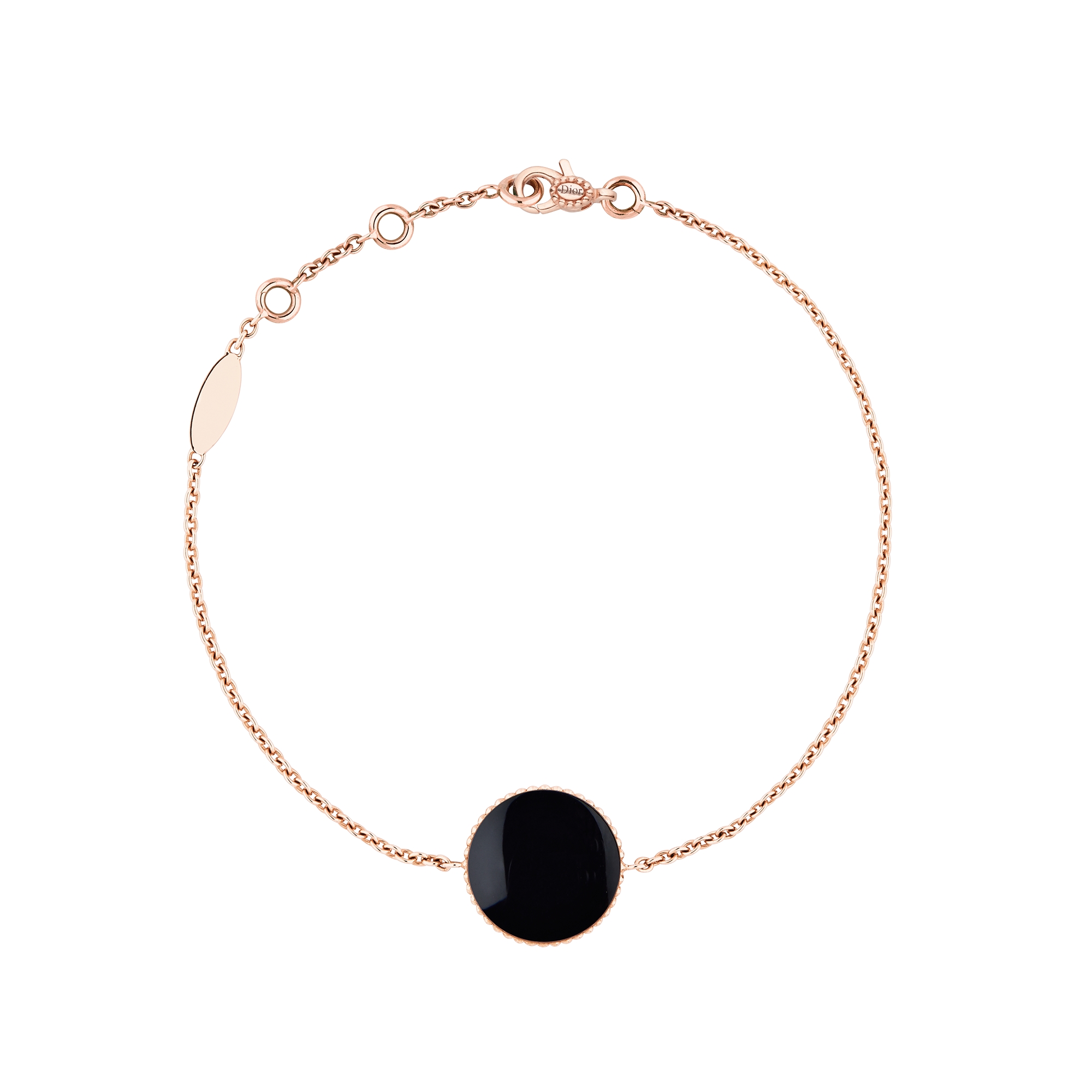 Rose des Vents Bracelet Pink Gold, Diamond and Onyx E07