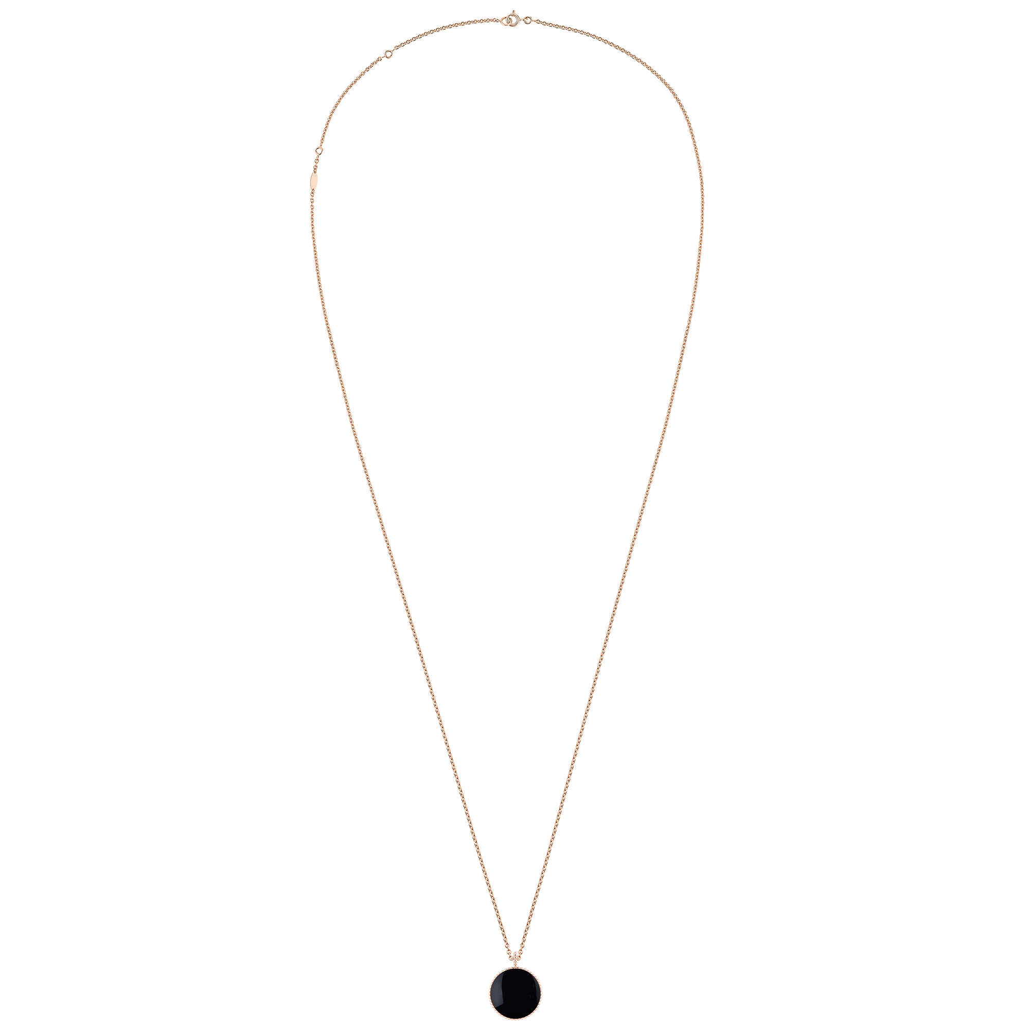 Médaillon Rose des Vents Moyen Modèle Or rose, diamant et onyx E07