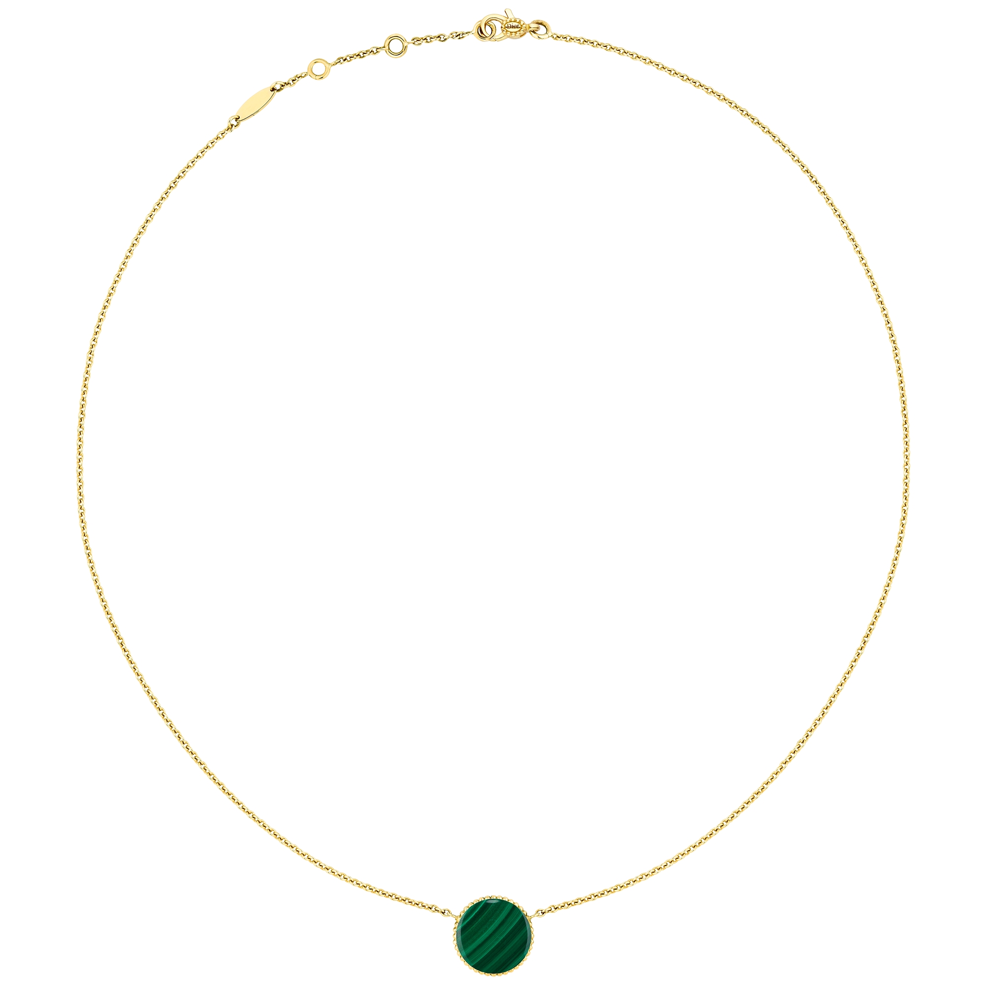 Rose des Vents 項鍊 黃金、鑽石和孔雀石 E07