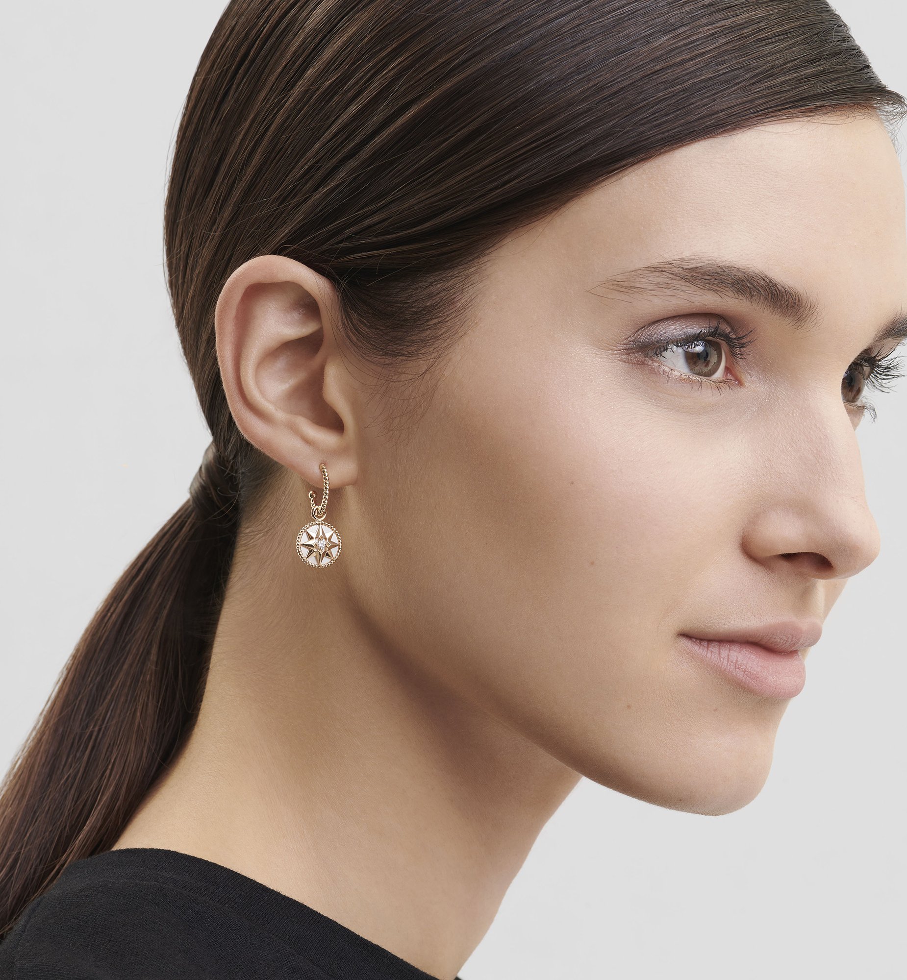 Rose des Vents Earrings Yellow Gold Diamonds and Mother of Pearl DIOR
