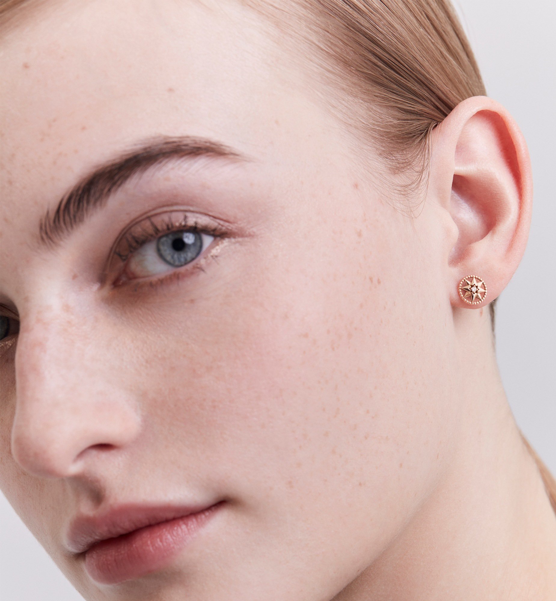 Small Rose des Vents Single Earring Worn view cropped