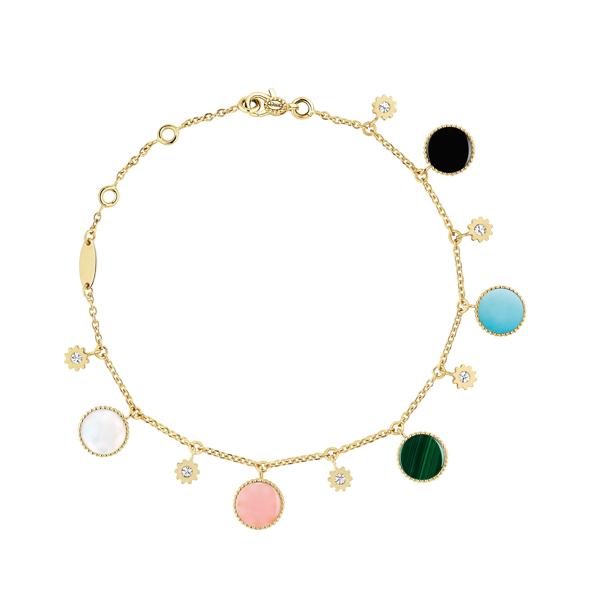 Rose des Vents Bracelet Yellow Gold, Diamonds and Gemstones E07