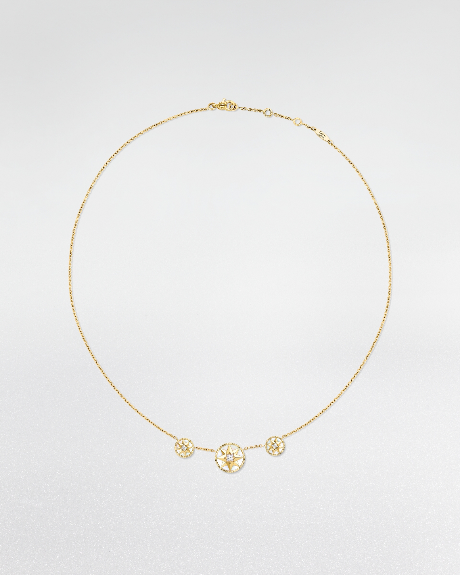 Rose des Vents 項鍊 黃金、鑽石和珍珠貝母 E01