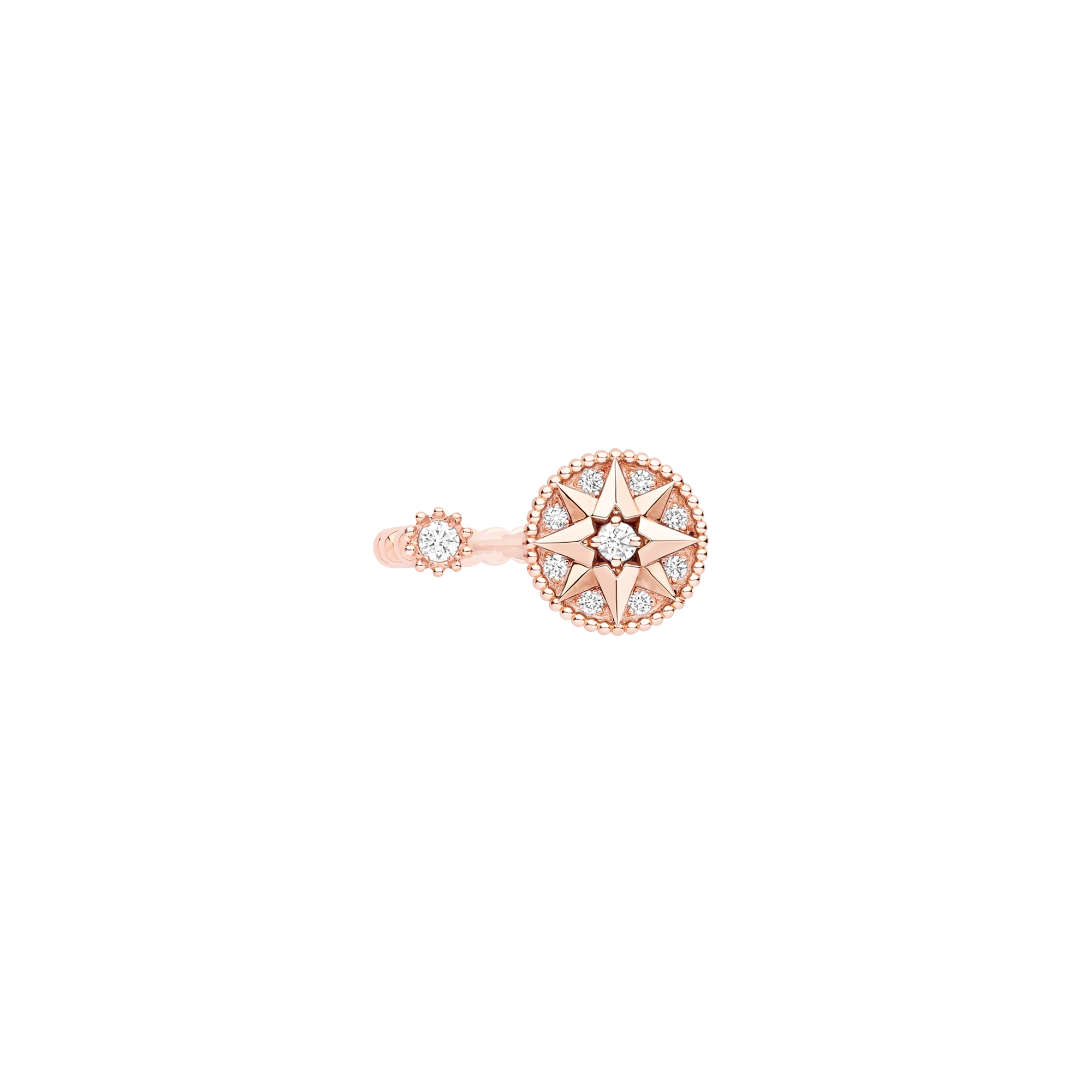 Bague Rose des Vents Or rose et diamants E03