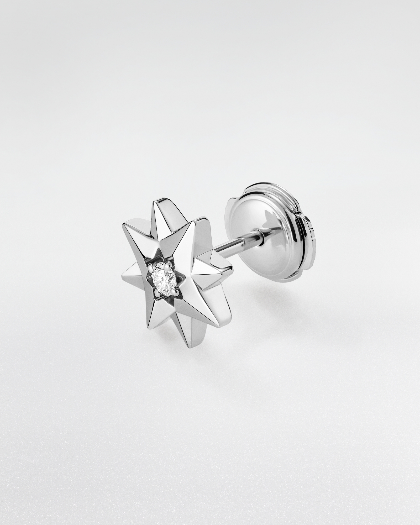 Étoile des Vents Single Earring White Gold and Diamond E02