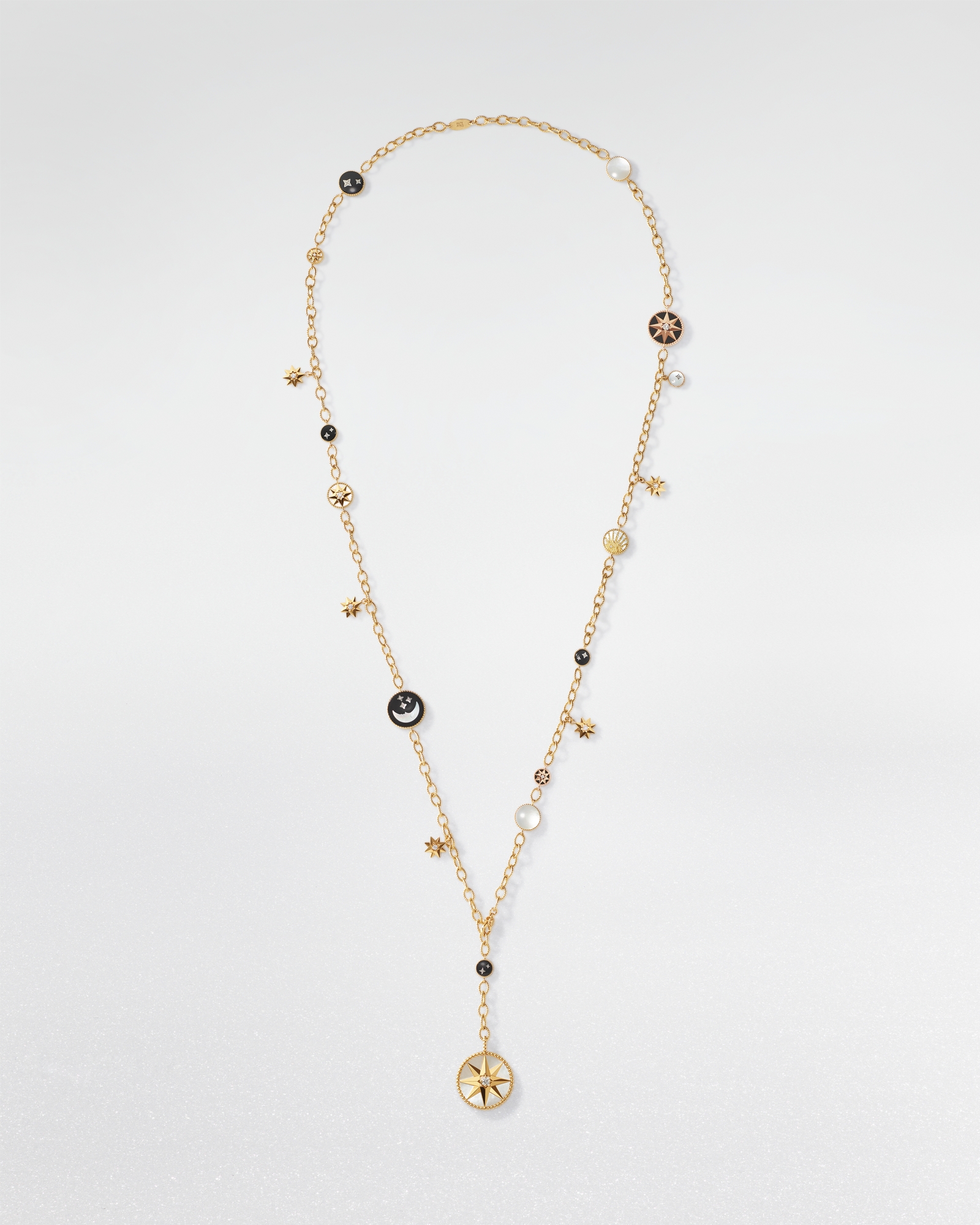 Rose Céleste 可轉換腰帶 黃金、白金、鑽石、珍珠貝母和縞瑪瑙 E02