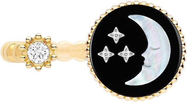 Rose Céleste Ring Three quarter closed view