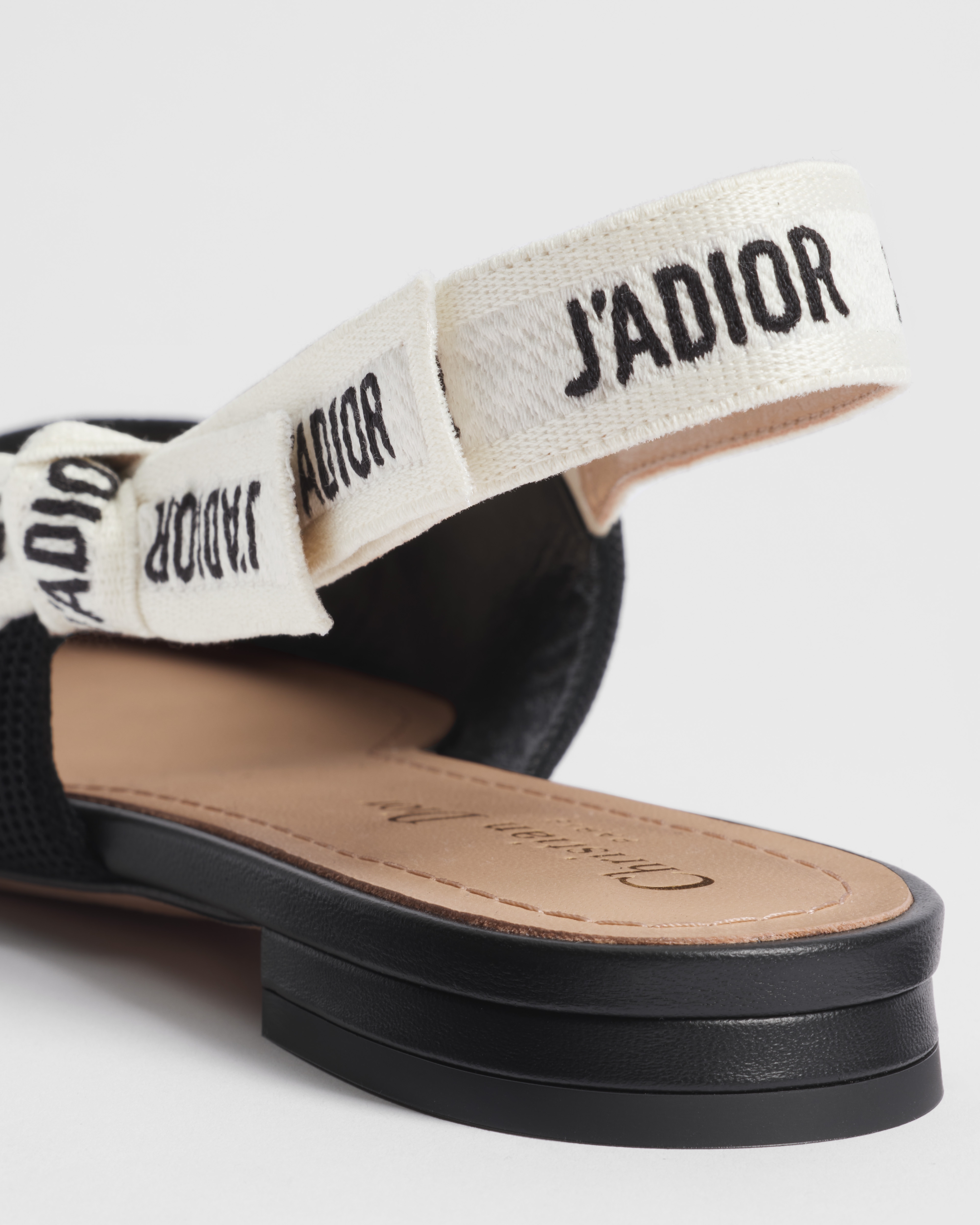 Ballerine slingback J'Adior Tissu technique noir E11