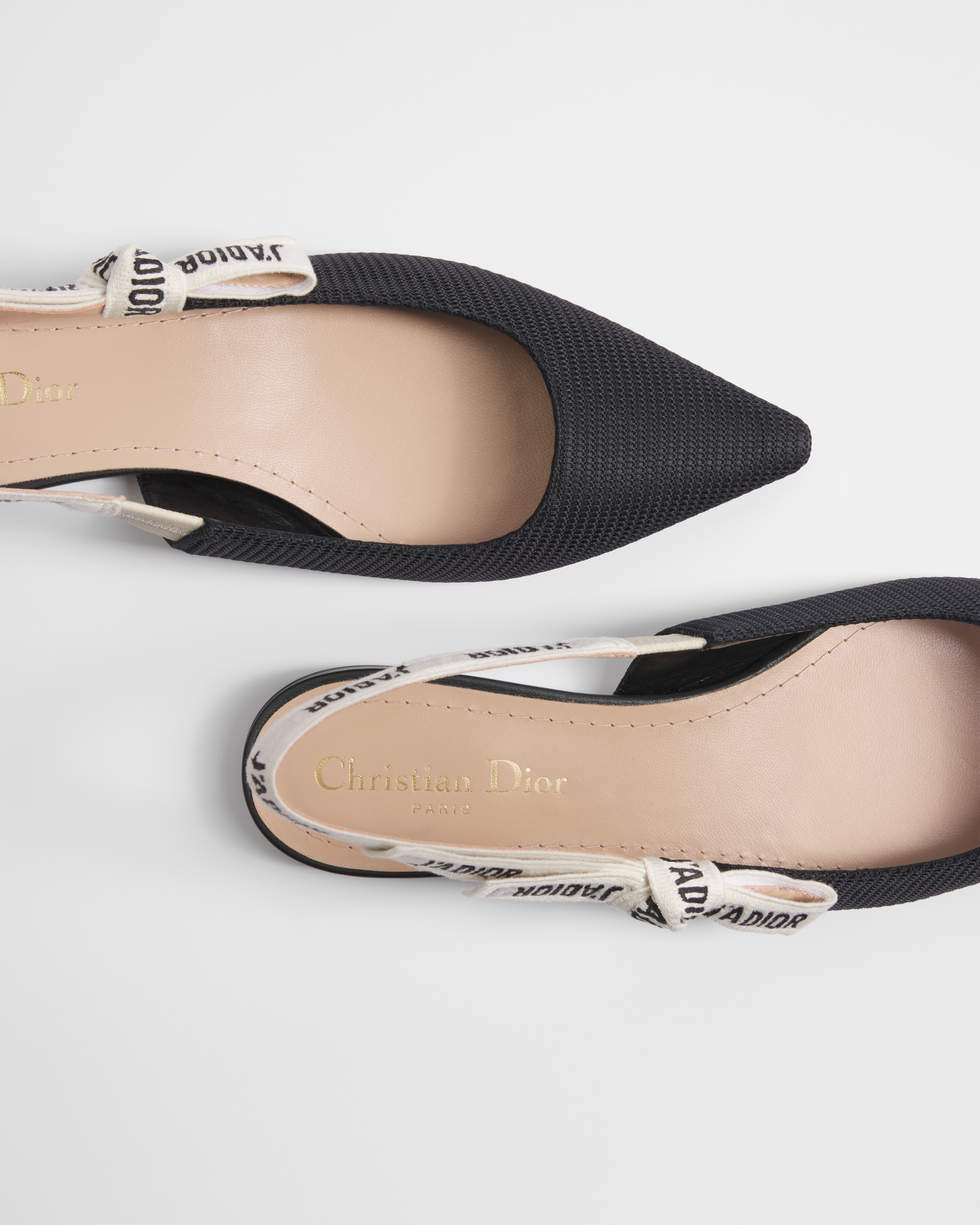 Ballerine slingback J'Adior Tissu technique noir E12