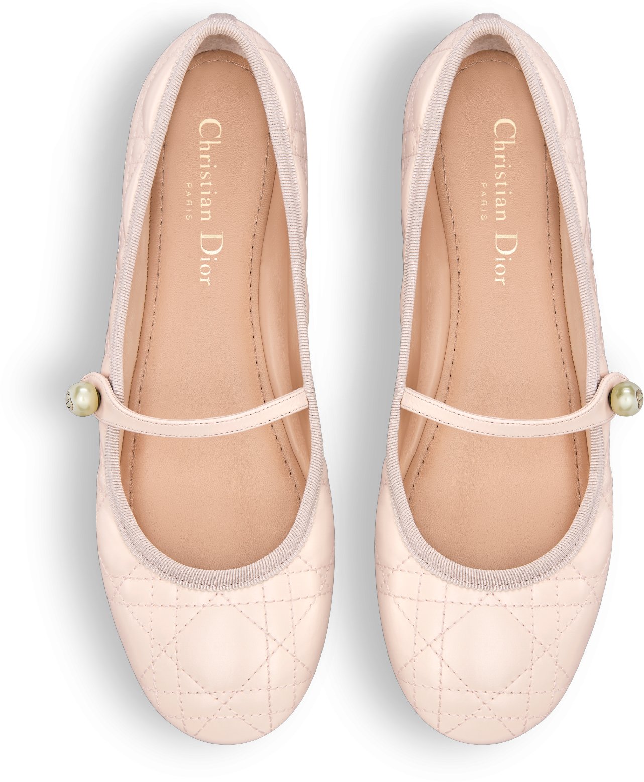 Dior Ballet Flat Rose Quartz Quilted Cannage Calfskin DIOR